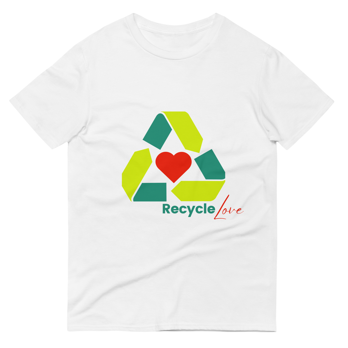 Recycle Love Unisex T-Shirt  (Green Logo)
